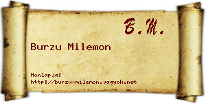 Burzu Milemon névjegykártya